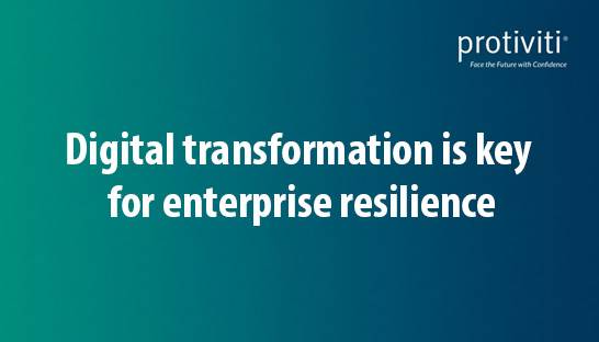 Digital transformation is key for post-covid enterprise resilience