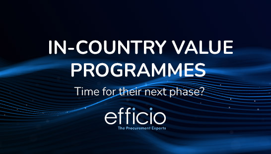 'In-Country Value programmes should advance into next phase'