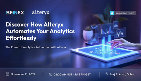 Beinex event to showcase the power of advanced analytics with Alteryx